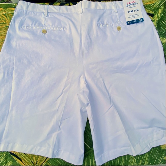 WHITE IZOD SALTWATER STRETCH CLASSIC FLAT FRONT CHINO SIZE 40 - Picture 5 of 8